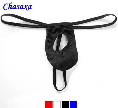 CHASAXA Men's Open Crotch Peep Hole Thongs In SEVEN Colours - Sexy G-strings Lingerie !!