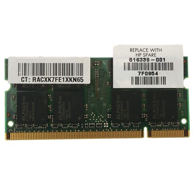 HP 516336-001 Elpida PC2-6400S-666 SODIMM DDR2 2GB Laptop RAM Memory Module