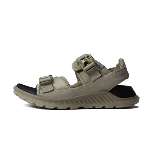 Ecco Men's Exowrap Off-Road Leather Sandal Adjustable Buckle Straps Vetiver 44 - Picture 2 of 6