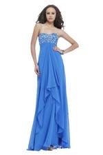Faviana Prom Dress Formal Evening Gown Style 7344 Blue Size 2, Purple Size 10