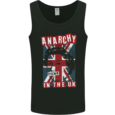 Anarchy in the UK Punk Rock Herren Tanktop T-Shirt Schwarz 100% Baumwolle