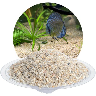 Schicker Mineral Aquariumkies beige 25 kg Aquarium Bodengrund Naturkies Kies