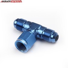 ADLERSPEED AN-6 Female To -6AN to AN6 Male Tee T-Piece Fuel Fitting Adapter Blue