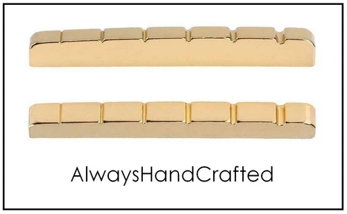 AlwaysHandCrafted Slotted Pure BRASS NUT for FENDER Guitar - 42mm / 1.65"