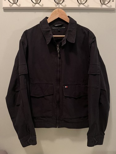 TOMMY HILFIGER NAVY BLUE COTTON JACKET 