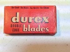 Vintage Box- Durex Razor Blades- 4 Double Edge Blades in Box-Shaving-Made in USA