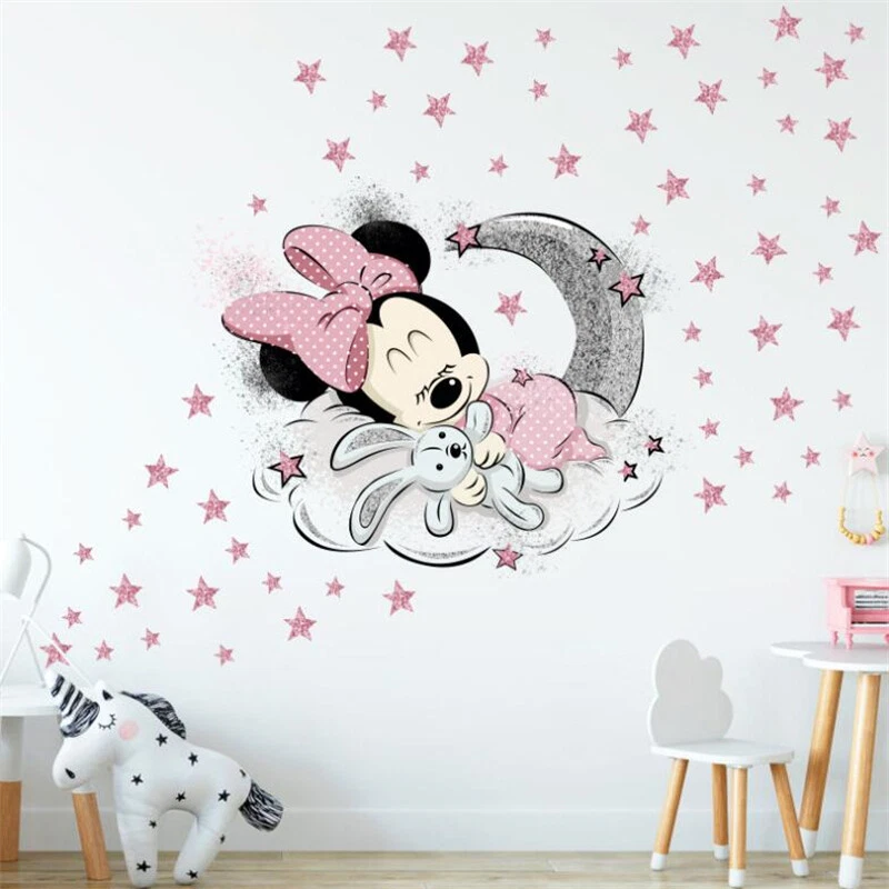 Minnie Mouse Wandtattoo Wandsticker XXL Baby Mädchen Wolke Maus Kinderzimmer - Bild 2 von 4
