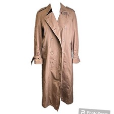 London Fog Vintage Trench Coat Women's Size 12 Double Breasted Made In The USA