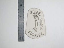 vtg 1960s 70s Tattoo Flash acetate Stencil Gone Forever Cherry signed LUK