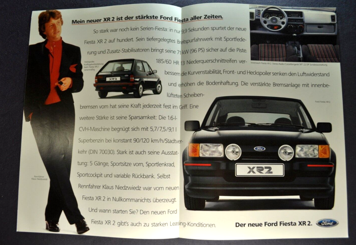 1984 Ford Fiesta XR2 Sales Brochure Folder Excellent Original 84