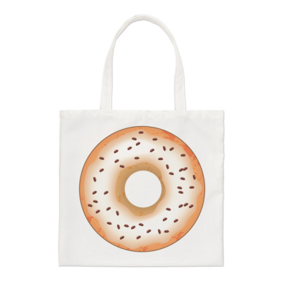 Kaffee glasiert Donut Donut normale Tragetasche Essen lustig Shopper Schulter