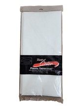 Touch of Color Plastic Table Cover Rectangular 54" X 108" White