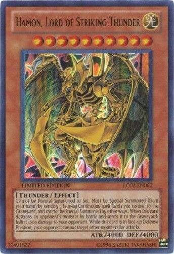 Hamon Lord of Striking Thunder - LC02-EN002 - Ultra Rare Limited Edition Yugioh Hamon Lord of Striking Thunder - LC02-EN002 - Ultra Rare Limited Edition Yugioh