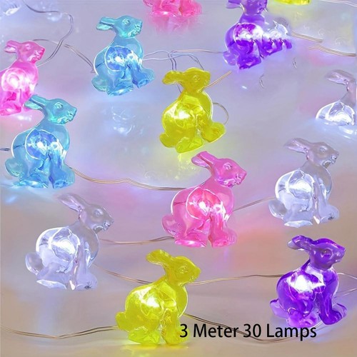 Spring String Lights, Spring Decor Fairy Lights Easter Ornaments Egg Bunny J7N6 - Picture 5 of 27