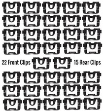 Front Rear Window Molding Clips Glass Trim Clip Kit For 70-81 Camaro Firebird