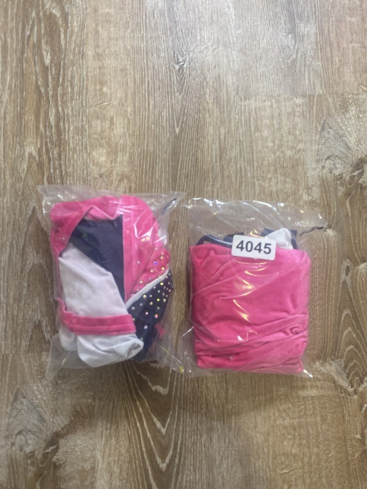 Rebel Athletic Cheer Outfit Adult Women Small Pink Blue Velvet