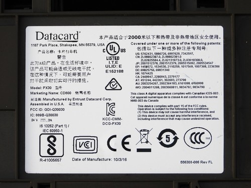 DATACARD CD800 ID CARD DUPLEX COLOR THERMAL PRINTER MODEL PX30 - Picture 12 of 13