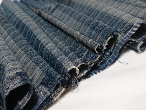 Japanese Boro set Fabric Indigo Dyed Sashiko Patchwork Vintage 191×30cm - Bild 5 von 10