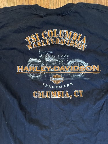 Harley Davidson T-Shirt Shirt Mens Large Black Short Sleeve Vintage Connecticut - Picture 3 of 8