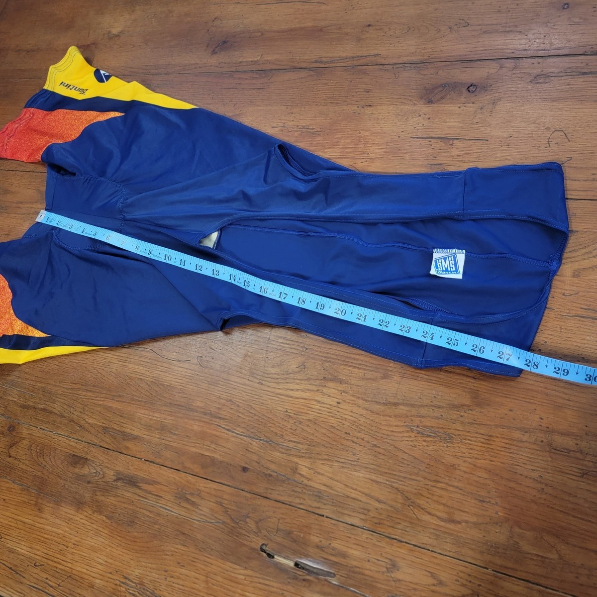 Cuissard Cyclisme Homme Santini SMS – XL, Vintage Italie – État 7/10, Matière Fine