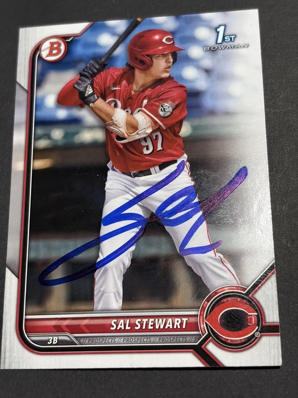2022 Bowman Sal Stewart IP Autograph BD-122 JSA certified