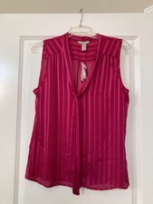 Banana Republic Sheer Sleeveless Blouse, NWT, Size M