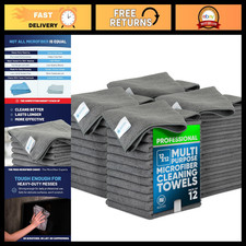 48 Pack Microfiber Cleaning Cloths 12"x12"  Premium Multi-Surface Towels for Gl