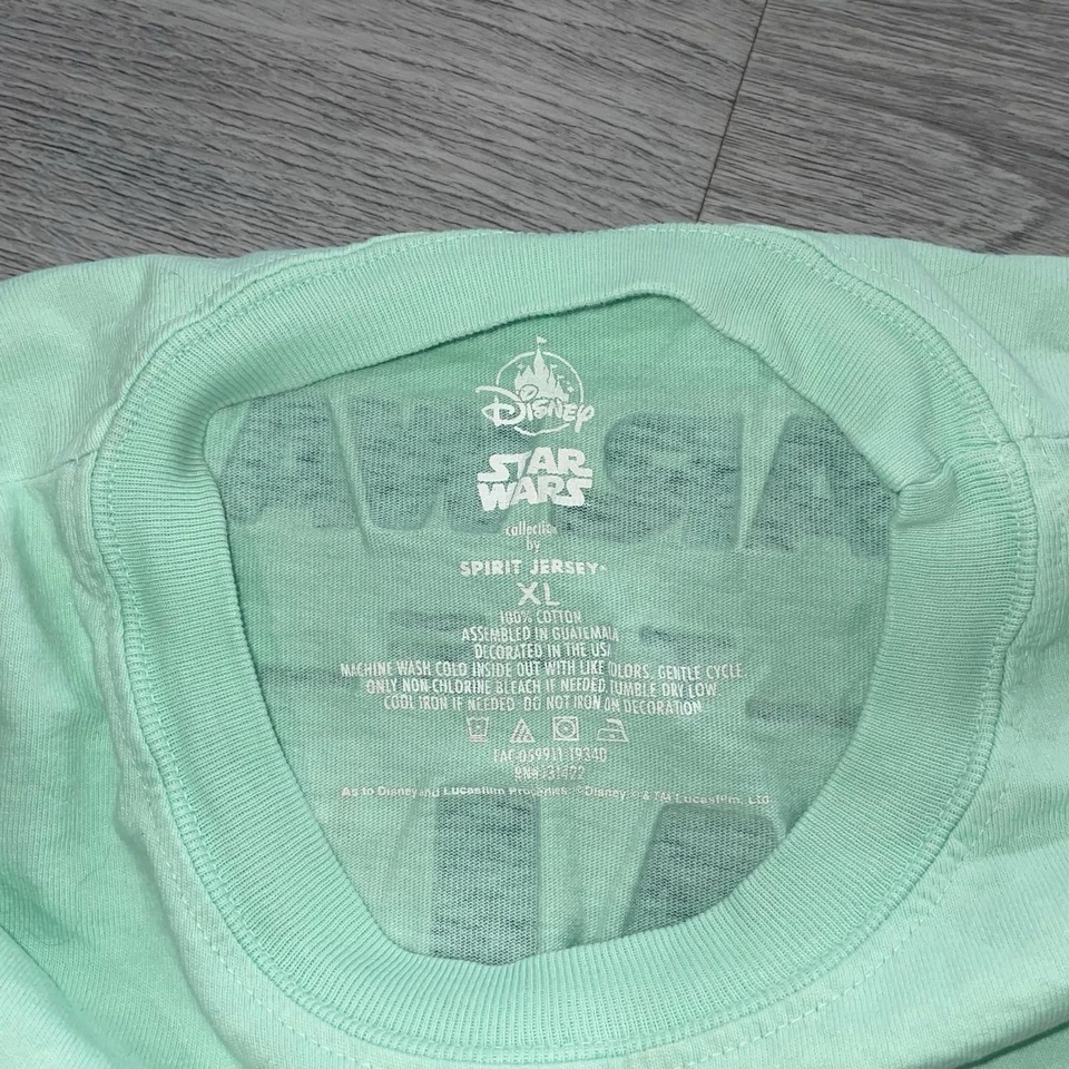 Disney Star Wars The Mandalorian Spirit Jersey Long Sleeve Shirt XL Green - Image 4 of 4