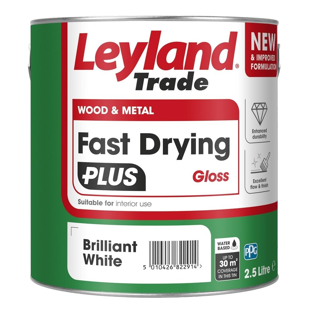 Leyland Trade – Wood & Metal - Fast Drying Plus – Gloss - Brilliant White