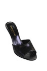 Saint Laurent Womens Leather Open Toe High Heels Sandals Shoes Black Size 5.5 — photo 1