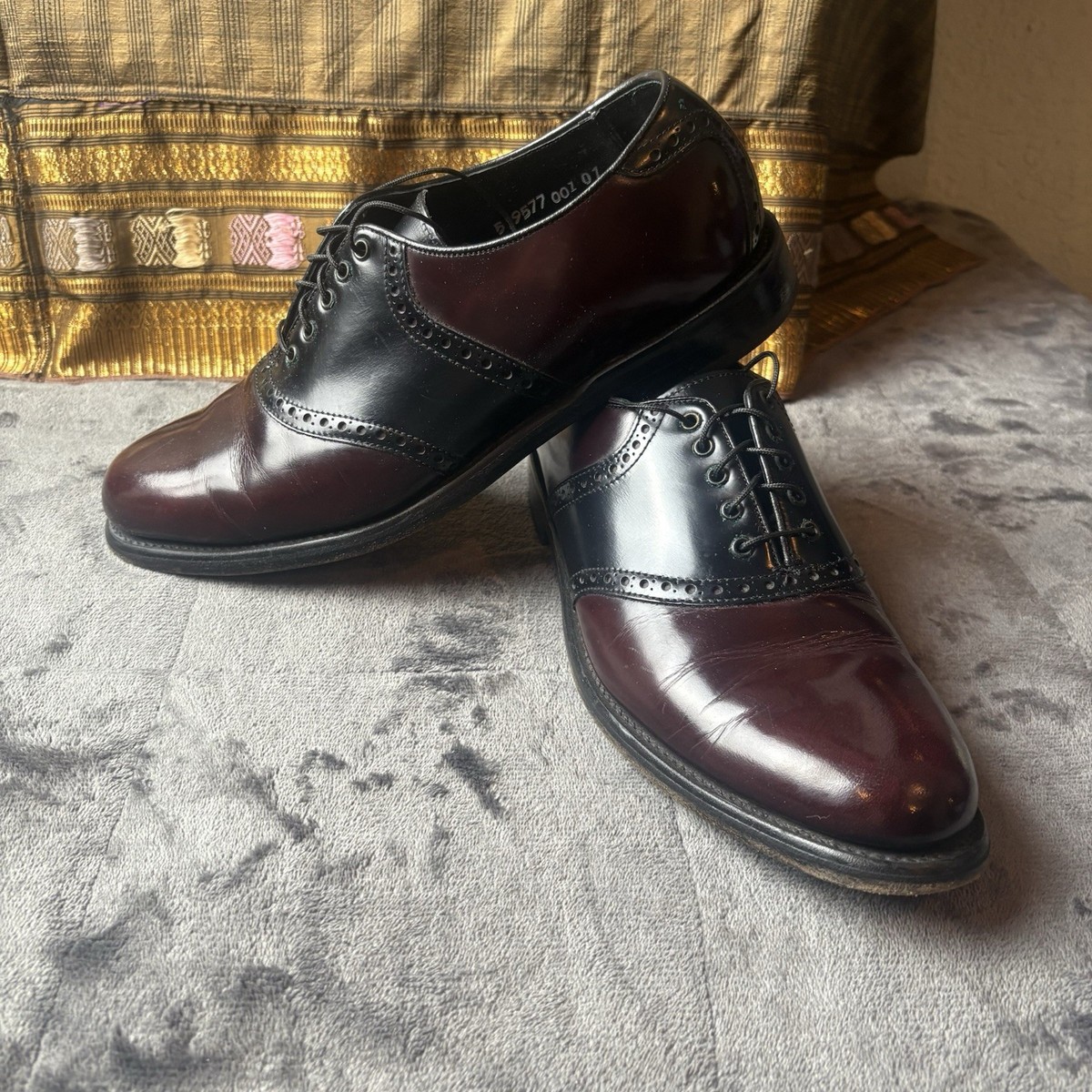 Florsheim Mens Leather Oxfords Saddle Shoes Burgundy Black Size 13 20392 Amazon.com | Florsheim Mens Lexington Burgundy Oxford - 9 D  main image 3