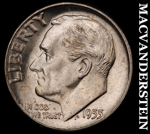 1955 Roosevelt Dime- Silver Choice Gem Brilliant Uncirculated  #i4105