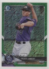 2018 Bowman Chrome Prospects Green Shimmer Refractor 70/99 Peter Lambert 00jz