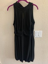 White House Black Market Black Lined Dress Size M NWT List 128