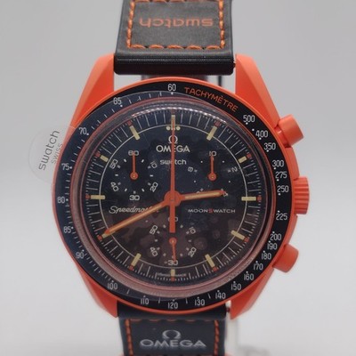 Omega Swatch OMEGA Swatch MISSION ON EARTH LAVA | eBay