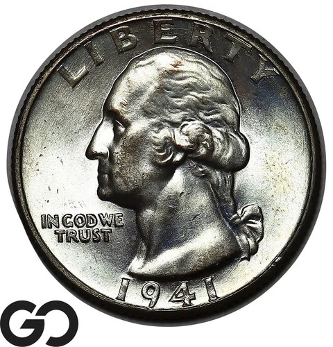 1941-D Washington Quarter, Solid Gem BU++