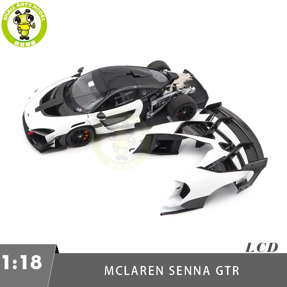 1/18 LCD Mclaren Senna GTR White Diecast Model Car Gifts For