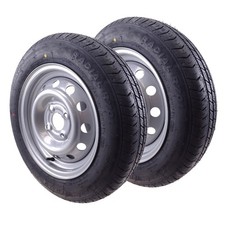 2er Set 135/80 R13 79N Komplettrad Felge 4J x 13 4 Loch LK 4x100 f PKW Anhänger