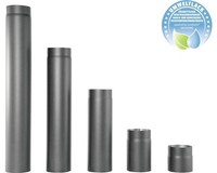 Ofenrohr Bertrams Ø 130 Mm Senotherm Uht-Hydro Gussgrau 1 M