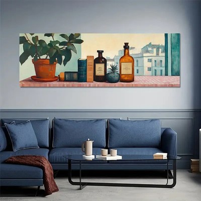 Panoramic Green Plants & Urban Essen Painting Canvas Wall Art Home Décor Picture