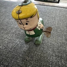 VINTAGE MARX 1963 ELROY JETSON WINDUP WALKING TIN TOY