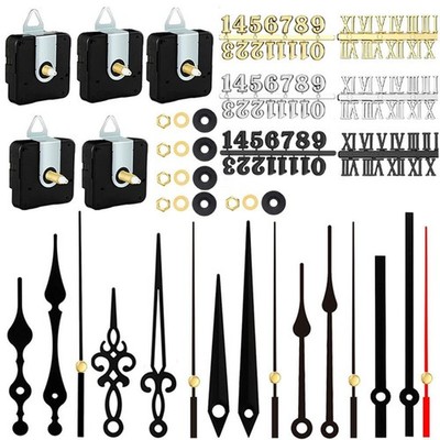 Wanduhrwerk DIY Set enthält 5 Stück Zeiger und digitale Ziffern