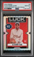 PSA 10 2024 Panini SILVER Prizm #6 Alexandre Sarr Luck of the Lottery RC POP/5🔥
