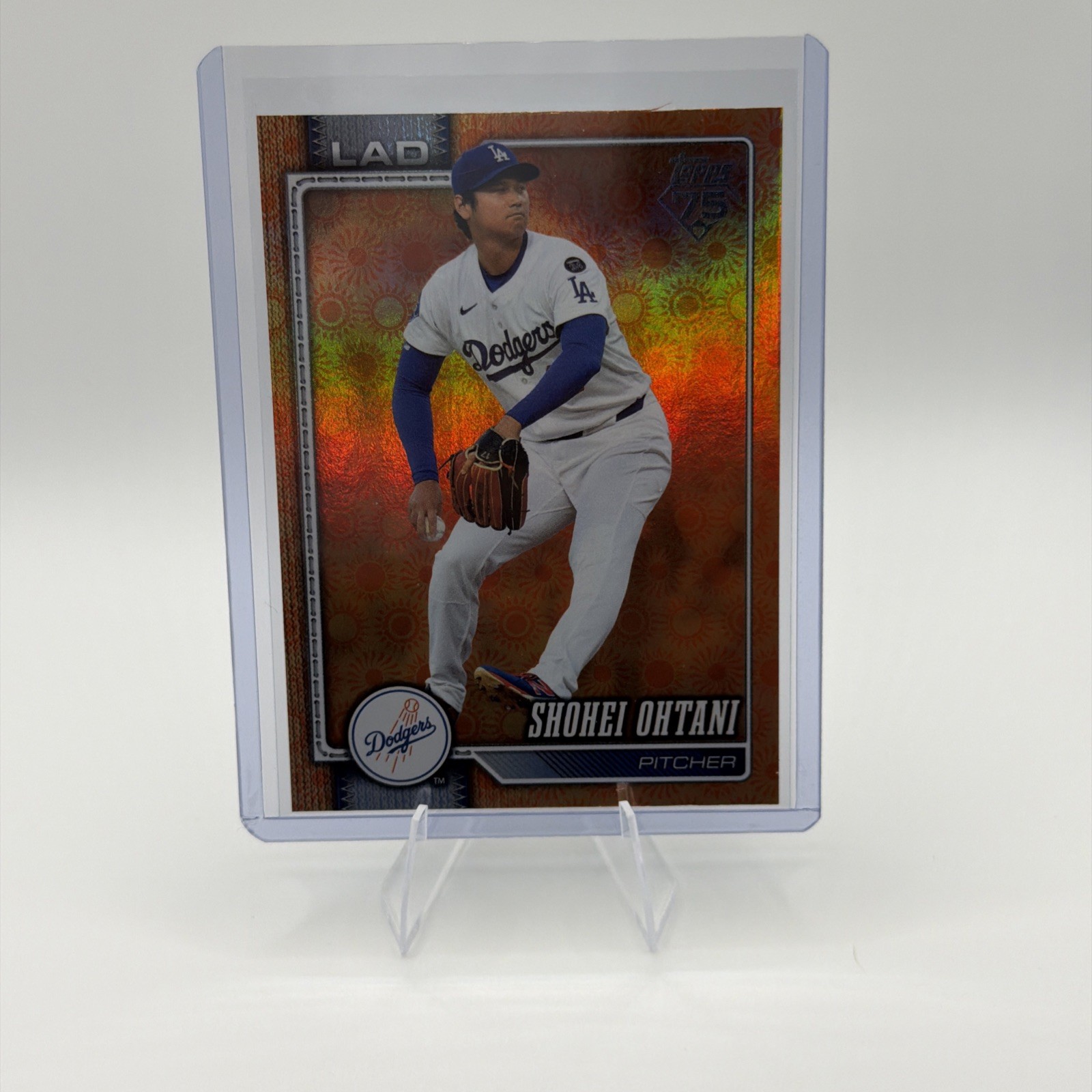 Shohei Ohtani 2026 Topps Series 2 Holiday Sun Foil Parallel LAD Pitcher