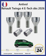 Ecrous antivol de roues Renault Twingo 4 E-TECH dès 2026 (4 écrous + 2 douilles)