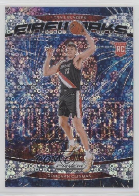 2024-25 Panini Prizm Fireworks Fast Break Prizm Donovan Clingan #9 0x49