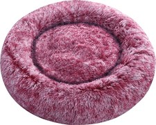 Calming Donut Dog Beds, 45 inches Round Cushion with Removable Washable Cover...
