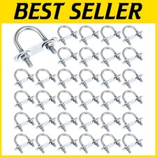 Zinc Plated Round U Clamp Set - 32 Pieces