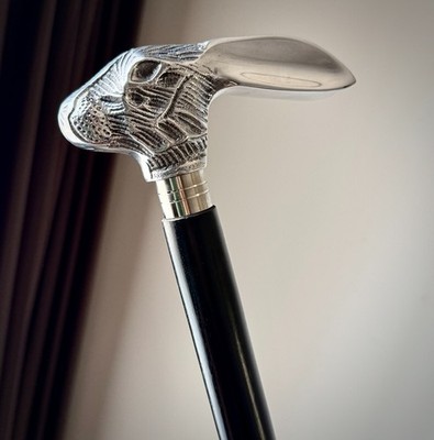 Bunny Head Walking Cane for Men Black Wooden Staff Steampunk Canes for Women USA