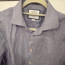 Charles Tyrwhitt Men s Small Cotton Houndstooth Button Dress Shirt Size 34